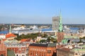 View of line in the portr and St. Jacob Catholic Cathedral of Riga, Latvia