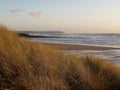 View of Linney Head from Freshwater West in Pembrokeshire. Royalty Free Stock Photo