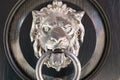 Lion head as metal door handle Royalty Free Stock Photo