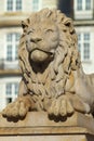 View of a Lion Sculpture, city of Oslo, Norwey Royalty Free Stock Photo