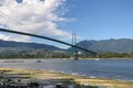 View of Lions Gate Bridge from Stanley Park seawall