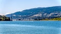 View of the Lions Gate Bridge in Vancouver, BC, Canada Royalty Free Stock Photo