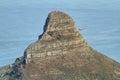 View of Lions Head from table mountain Royalty Free Stock Photo