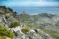 View of Lions Head from table mountain Royalty Free Stock Photo