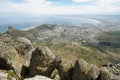 View of Lions Head from table mountain Royalty Free Stock Photo