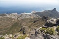 View on Lions head from the top of table mountain in Cape Town Royalty Free Stock Photo