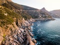 View of lions head from victoria road, western cape Royalty Free Stock Photo