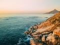 View of lions head from victoria road, western cape Royalty Free Stock Photo