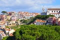 View from Lisbon Castlein the summer Royalty Free Stock Photo