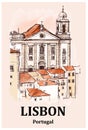 View of Lisbon, Igreja de Santo EstÃÂªvÃÂ£o