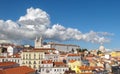 View of Lisbon and Monastery of Sao Vicente de Fora, Portugal Royalty Free Stock Photo