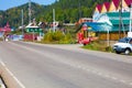 View of the Listvyanka settlement Lake Baikal, Russia. Royalty Free Stock Photo