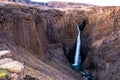 A view of the Litlanesfoss waterfall in eastern Iceland