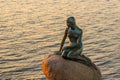 View of the Little mermaid statue in Copenhagen Denmark