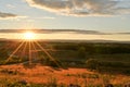 View from LIttle Round Top at sunset Royalty Free Stock Photo