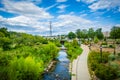 View of the Little Sugar Creek Greenway and Elizabeth Park, in E