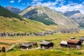 View of Livigno valley in summer Royalty Free Stock Photo