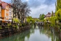 View of Ljubljana on a rainy day