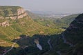 View of Llobregat river valley Royalty Free Stock Photo