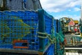 Lobster traps in the fishing village Peggys Cove Royalty Free Stock Photo