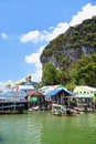 View of Local Buildings at Koh Panyee Floating Village Royalty Free Stock Photo