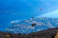 View of Locarno and Lake Maggiore from the Cardada-Cimetta mount Royalty Free Stock Photo