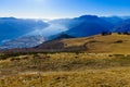 View of Locarno and Lake Maggiore from the Cardada-Cimetta mount Royalty Free Stock Photo