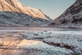 Loch Achtriochtan in Glen Coe, in the Scottish highlands Royalty Free Stock Photo