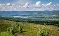 A view of loch morlich and Glenmore Forest Park from a high point Royalty Free Stock Photo