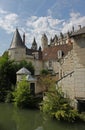 A view of loches,france, from the river Indre Royalty Free Stock Photo