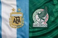 View of the Logo of Argentina Against Mexico National Football Team Crest