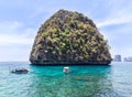 View of loh samah bay blue lagoon is snorkeling point at phi phi island