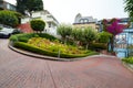 View of Lombard Street, the crookedest street in the world, San Francisco, California Royalty Free Stock Photo