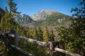 View of Lomnica peak in High Tatra Mountains