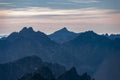 A view from Lomnica to the peaks of the Slovak High Tatras.