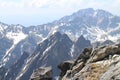 View from Lomnicky peak 2634 m, High Tatras Royalty Free Stock Photo