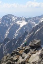 View from Lomnicky peak 2634 m, High Tatras Royalty Free Stock Photo