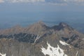 View from Lomnicky peak 2634 m to Belianske Tatras ridge, High Tatras Royalty Free Stock Photo