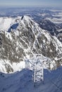 View from Lomnicky stit - peak in High Tatras Royalty Free Stock Photo