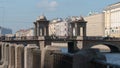 View on The Lomonosov Bridge on The Fontanka River in the summer - St. Petersburg, Russia