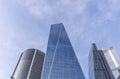 View of London City Sky Scrapers, old and new. Dynamic images combining past and present architectural designs. Royalty Free Stock Photo