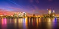 London Docklands at night Royalty Free Stock Photo