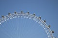 View on London eye, blue sky Royalty Free Stock Photo