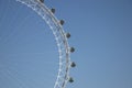 View on London eye, blue sky Royalty Free Stock Photo