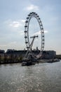 A view of London Eye from Golden Jubilee Bridge