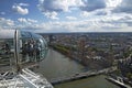 View from the London Eye, overlooking London, England Royalty Free Stock Photo
