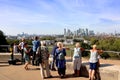 People enjoying a view from Greenwich observatory.