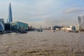 View on London and Thames from Tower Bridge