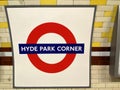 A view of a London Tube sign Royalty Free Stock Photo