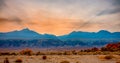 View of Lone Pine Peak, east side of the Sierra Nevada Royalty Free Stock Photo